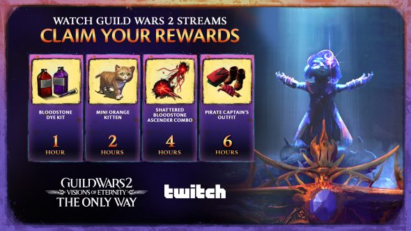 A promotional image featuring icons of the various Twitch drop rewards.